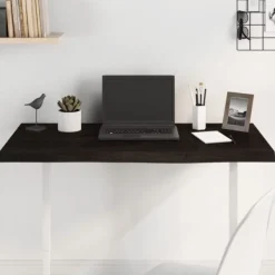 vidaXL Kontorsmöbler>Bordsskiva mörk 100x50x(2-4) cm behandlad massiv ek