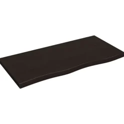 vidaXL Kontorsmöbler>Bordsskiva mörk 100x50x(2-4) cm behandlad massiv ek