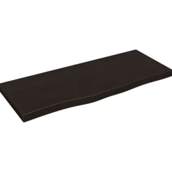 vidaXL Kontorsmöbler>Bordsskiva mörk 100x40x(2-4) cm behandlad massiv ek