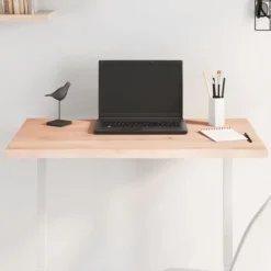 vidaXL Kontorsmöbler>Bordsskiva 80x60x2 cm obehandlad massiv ek levande kant
