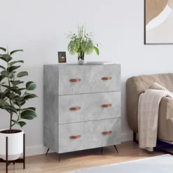 vidaXL Byråer>Byrå betong 69,5x34x90 cm konstruerat trä