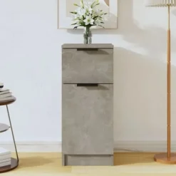 vidaXL Sideboards>Byrå betong 30x30x70 cm konstruerat trä