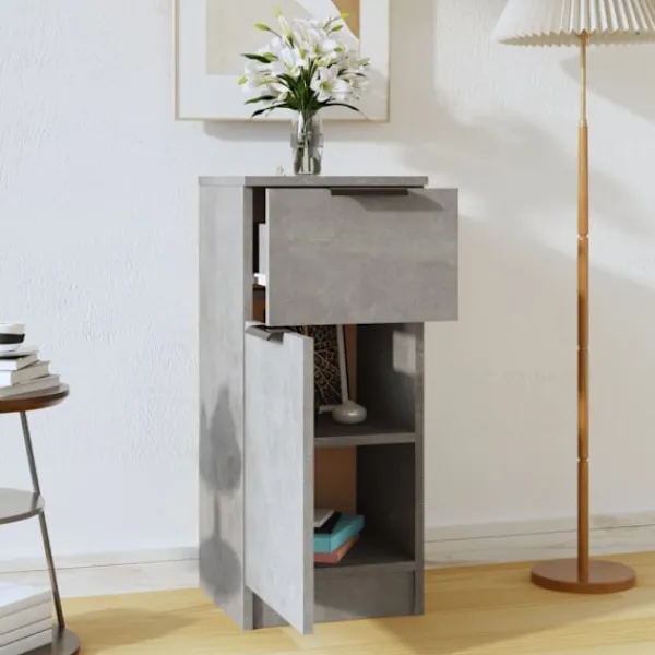 vidaXL Sideboards>Byrå betong 30x30x70 cm konstruerat trä