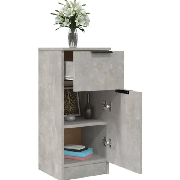 vidaXL Sideboards>Byrå betong 30x30x70 cm konstruerat trä