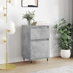 vidaXL Byråer>Byrå betong 40x35x70 cm konstruerat trä