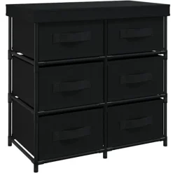 vidaXL Byråer>Byrå med 6 lådor 55x29x55 cm stål