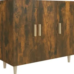 vidaXL Sideboards>Byrå rökfärgad ek 90x34x80 cm konstruerat trä