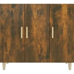 vidaXL Sideboards>Byrå rökfärgad ek 90x34x80 cm konstruerat trä