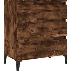 vidaXL Byråer>Byrå rökfärgad ek 60x35x70 cm konstruerat trä