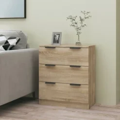 vidaXL Byråer>Byrå sonoma-ek 60x30x70 cm konstruerat trä