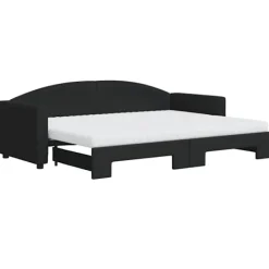 vidaXL Soffor>Dagbädd med madrasser utdragbar 80x200 cm tyg
