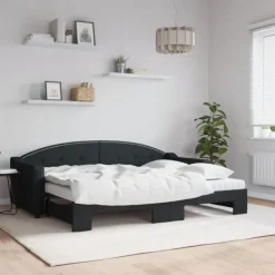 vidaXL Soffor>Dagbädd med madrasser utdragbar 80x200 cm tyg