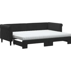 vidaXL Soffor>Dagbädd utdragbar med madrasser 80x200 cm sammet
