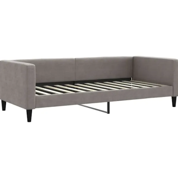 vidaXL Soffor>Dagbädd utdragbar med madrasser 90x200 cm tyg