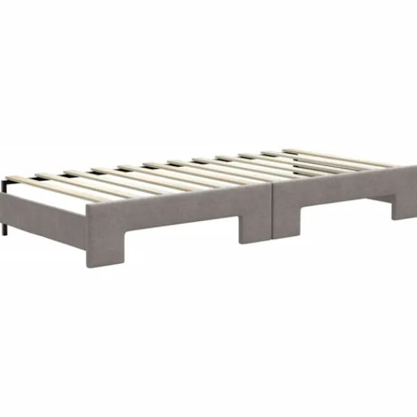 vidaXL Soffor>Dagbädd utdragbar med madrasser 90x200 cm tyg