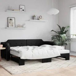 vidaXL Soffor>Dagbädd utdragbar 90x200 cm tyg