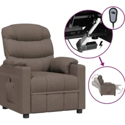 vidaXL Fåtöljer>Elektrisk reclinerfåtölj tyg