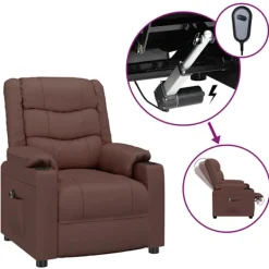vidaXL Fåtöljer>Elektronisk reclinerfåtölj konstläder