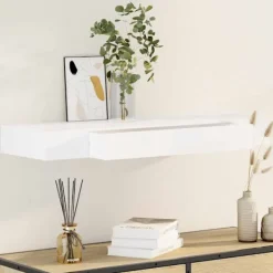 vidaXL Hyllor>Flytande vägghylla med låda MDF 80x25x8cm