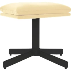 vidaXL Pallar>Fotpall gräddvit 60x60x36 cm sammet