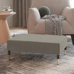 vidaXL Pallar>Fotpall ljus 78x56x32 cm sammet