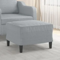 vidaXL Pallar>Fotpall Ljus 60x50x41 cm tyg