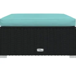 vidaXL Sittpuffar>Fotpall med dyna konstrotting 70x70x30 cm