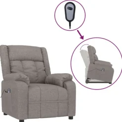 vidaXL Fåtöljer>fåtölj med uppresningshjälp tyg