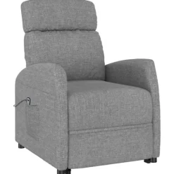 vidaXL Fåtöljer>fåtölj med uppresningshjälp ljus tyg