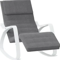 vidaXL Fåtöljer>Gungstol mörk tyg