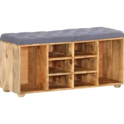 vidaXL Balkongmöbler>Hallbänk 100x35x47 cm massivt mangoträ