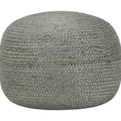 vidaXL Sittpuffar>Handgjord sittpuff oliv 45x30 cm jute