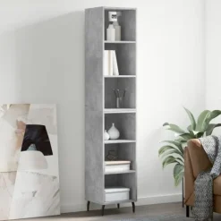 vidaXL Hyllor>Högskåp Betong 34,5x32,5x180 cm konstruerat trä