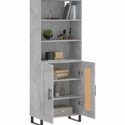 vidaXL Skåp>Högskåp betong 69,5x34x180 cm konstruerat trä