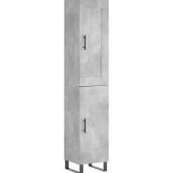 vidaXL Skåp>Högskåp betong 34,5x34x180 cm konstruerat trä