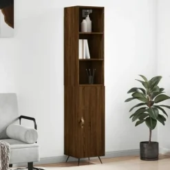 vidaXL Skåp>Högskåp ek 34,5x34x180 cm konstruerat trä