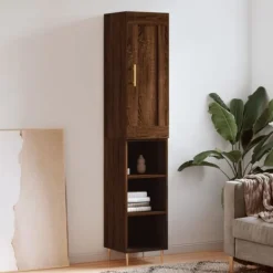 vidaXL Skåp>Högskåp ek 34,5x34x180 cm konstruerat trä