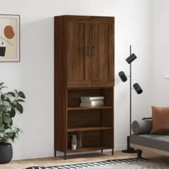 vidaXL Skåp>Högskåp ek 69,5x34x180 cm konstruerat trä