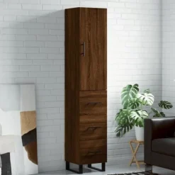 vidaXL Skåp>Högskåp ek 34,5x34x180 cm konstruerat trä