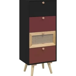 vidaXL Byråer>Högskåp med lådor 40x30x95 cm konstruerat trä