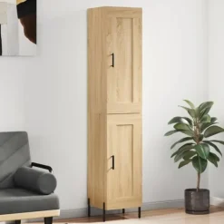 vidaXL Skåp>Högskåp sonoma-ek34,5x34x180 cm konstruerat trä