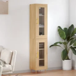 vidaXL Skåp>Högskåp sonoma-ek34,5x34x180 cm konstruerat trä