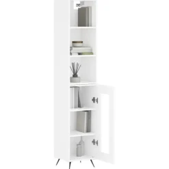 vidaXL Skåp>Högskåp högglans 34,5x34x180 cm konstruerat trä