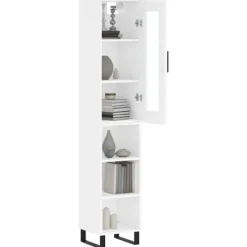 vidaXL Skåp>Högskåp högglans 34,5x34x180 cm konstruerat trä