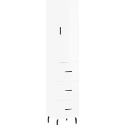 vidaXL Skåp>Högskåp högglans 34,5x34x180 cm konstruerat trä