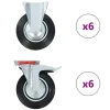 vidaXL Balkongmöbler>Hjul 12 st 200 mm