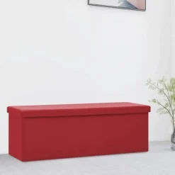 vidaXL Kistor & Koffertar>Hopfällbar förvaringsbänk vin PVC