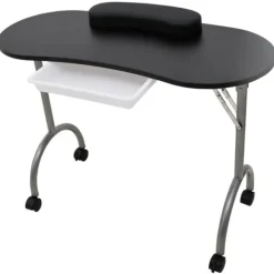 vidaXL Småbord>Hopfällbart manikyrbord med hjul