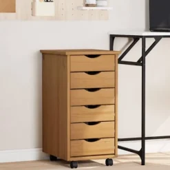 vidaXL Kontorsmöbler>Hurts med hjul MOSS honungs massiv furu