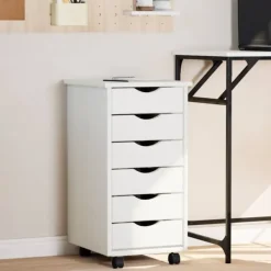 vidaXL Kontorsmöbler>Hurts med hjul MOSS massiv furu